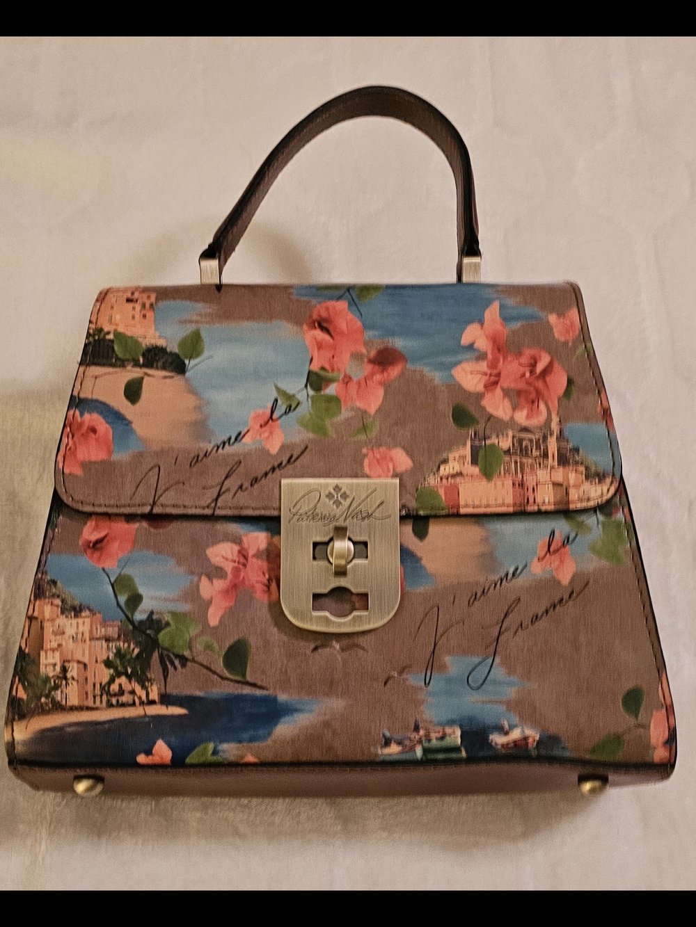 Patricia Nash French Riveria Collection Chauncy Leather Satchel NWT